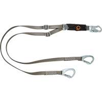 V-Series Tie-Back Lanyard, 6', Carabiner Center, Snap Hook Leg Ends, Polyester Dufferin Supply