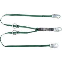 V-Series Lanyard, 3', Rebar Hook Center, Snap Hook Leg Ends, Polyester Dufferin Supply