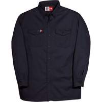 Westex UltraSoft&reg; Button Down Shirt, Small, Navy Blue Dufferin Supply