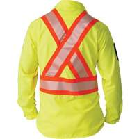 Chemise &agrave; manches longues haute visibilit&eacute; ind&eacute;chirable, Polyester, Petit, Jaune lime haute visibilit&eacute; Dufferin Supply