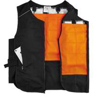 Chill-Its&reg; 6260 Lightweight Phase Change Cooling Vest with Packs, Small/Medium, Black Dufferin Supply