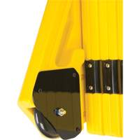 Portable Mobile Barrier, 40" H x 13' L, Yellow Dufferin Supply