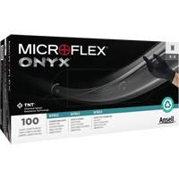 Gants Onyx, Petit, Nitrile, 3,5 mils, Sans poudre, Noir Dufferin Supply