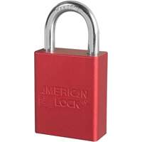 American Lock&reg; Safety Padlock, Red, Keyed Different, Aluminum, 1-1/2" Width Dufferin Supply