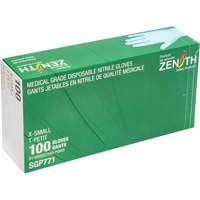 Puncture-Resistant Medical-Grade Disposable Gloves, X-Small, Nitrile, 4.5-mil, Powder-Free, Blue, Class 2 Dufferin Supply