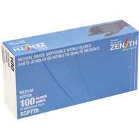 Gants jetables de calibre m&eacute;dical r&eacute;sistants &agrave; la perforation, Moyen, Nitrile, 5 mils, Sans poudre, Noir, Classe 2 Dufferin Supply