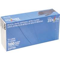 Gants jetables de calibre m&eacute;dical r&eacute;sistants &agrave; la perforation, 2T-Grand, Nitrile, 5 mils, Sans poudre, Noir, Classe 2 Dufferin Supply