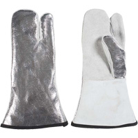 One Finger Heat Resistant Mitt, Aluminized/Kevlar&reg;/Leather, One Size, Protects Up To 650°F (343°C) Dufferin Supply
