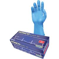 Gants d'examen BLURITE XPL, Petit, Nitrile, 8 mils, Sans poudre, Bleu, Classe 2 Dufferin Supply