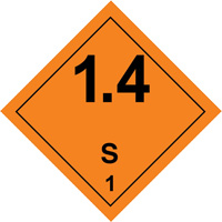 Étiquettes de manutention de matières dangereuses, 4" lo x 4" la, Noir/orange SGQ529 | Dufferin Supply