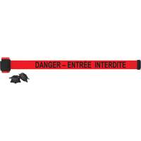 Wall Mount Barrier, Plastic, Magnetic Mount, 7', Red Tape SGQ812 | Dufferin Supply