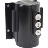 Barri&egrave;re &agrave; fixation murale avec ruban magn&eacute;tique, Acier, Fixation par vis, 12', Ruban Noir Dufferin Supply