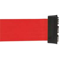 Wall Mount Barrier with Magnetic Tape, Steel, Screw Mount, 12', Red Tape Dufferin Supply
