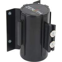 Barri&egrave;re &agrave; fixation murale avec ruban magn&eacute;tique, Acier, Fixation par vis, 7', Ruban Bleu Dufferin Supply