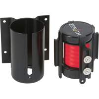 Barri&egrave;re &agrave; fixation murale avec ruban magn&eacute;tique, Acier, Fixation par vis, 7', Ruban Rouge Dufferin Supply