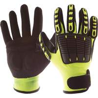 Back Tracker Impact Gloves with Back of Hand Protection, Small, Nitrile Palm, Hook & Loop Cuff Dufferin Supply