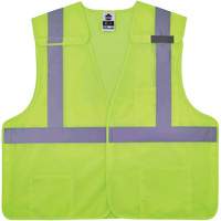 GloWear 8217BA Breakaway Mesh Safety Vest, High Visibility Lime-Yellow, Medium/Small, Polyester Dufferin Supply