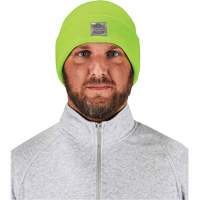 N-Ferno&reg; Rib Knit Beanie Hat, One Size, High-Visibility Lime Green Dufferin Supply