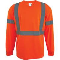 Long Sleeve Safety Shirt, Polyester, 2X-Large, High Visibility Orange SGS064 | Dufferin Supply