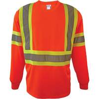 Long Sleeve Safety Shirt, Polyester, 2X-Large, High Visibility Orange SGS080 | Dufferin Supply
