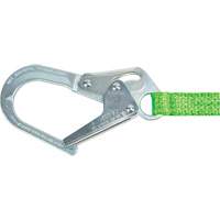 Miller&reg; HP Shock-Absorbing Lanyard, 4', Locking Rebar Hook Center, Locking Snap Hook Leg Ends, Polyester Dufferin Supply