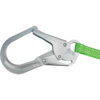 Miller&reg; HP Shock-Absorbing Lanyard, 4', Locking Rebar Hook Center, Locking Snap Hook Leg Ends, Polyester Dufferin Supply