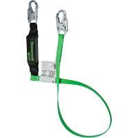 Energy-Absorbing Lanyard, 6', Locking Snap Hook Center, Locking Snap Hook Leg Ends, Polyester Dufferin Supply