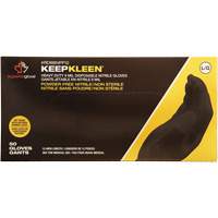 KeepKleen&reg; Disposable Gloves, Small, Nitrile, 8-mil, Powder-Free, Black Dufferin Supply