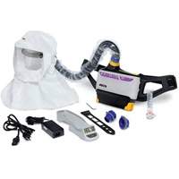 Ensemble respirateur d&eacute;puration dair propuls&eacute; facile &agrave; nettoyer Versaflo, Cagoule ample & visi&egrave;re, Pile Lithium-ion Dufferin Supply