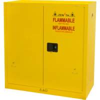 Flammable Storage Cabinet, 30 gal., 2 Door, 43" W x 44" H x 18" D Dufferin Supply