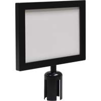 Cadre d'enseigne pour poteau de barri&egrave;re pour le contr&ocirc;le des foules, Noir Dufferin Supply