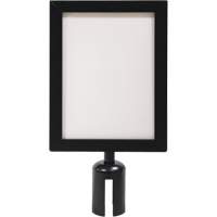 Sign Frame for Crowd Control Post, Black Dufferin Supply