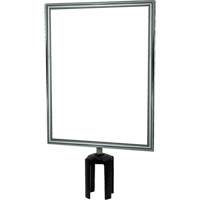 Heavy-Duty Vertical Sign Holder with Tensabarrier<sup>®</sup> Post Adapter, Polished Chrome SGU844 | Dufferin Supply