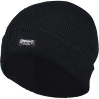 Lined Cuff Tuque, Thinsulate™ Lining, One Size, Black SGW712 | Dufferin Supply