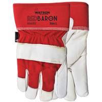 Gants d'ajusteur Red Baron, Grand, Paume en Cuir fleur de vache, Doublure en Tissu-laine Dufferin Supply
