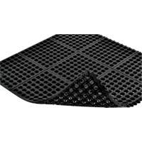 Cushion-Ease<sup>®</sup> 550 Interlocking Anti-Fatigue Mat, Slotted, 3' x 5' x 3/4", Black, Rubber SGX887 | Dufferin Supply