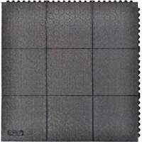 Cushion-Ease<sup>®</sup> Interlocking Anti-Fatigue Mat, Pebbled, 3' x 3' x 3/4", Black, Natural Rubber SGX894 | Dufferin Supply