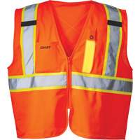 Veste de s&eacute;curit&eacute; SV350 X-Back avec lampe, Orange haute visibilit&eacute;, Petit, Polyester Dufferin Supply