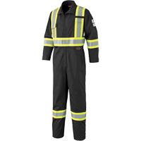 7702BK FR-Tech&reg; 88/12 FR Arc Rated Coveralls, Size 36, Black, 9.7 cal/cm² Dufferin Supply