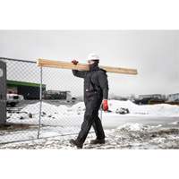 Salopette GridIron de longueur standard avec fermeture &agrave; glissi&egrave;re jusqu'&agrave; la cuisse, Hommes, Grand, Noir Dufferin Supply