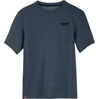 Hybrid Work Tee Shirt, Men's, Small, Blue Dufferin Supply