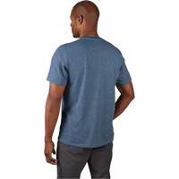 Hybrid Work Tee Shirt, Men's, Small, Blue Dufferin Supply