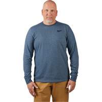 Hybrid Work Tee Shirt, Men's, Small, Blue Dufferin Supply