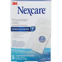 Pansement + tampon transparent Nexcare Tegaderm, Rectangulaire/carr&eacute;e, 4", Plastique, St&eacute;rile Dufferin Supply