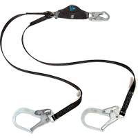 Anti-Corrosion Energy Absorbing Lanyard, 6', Rebar Hook Center, Snap Hook Leg Ends, Polyester Dufferin Supply