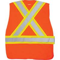 CSA-Compliant High-Visibility Surveyor Vest, High Visibility Orange, Large, Polyester Dufferin Supply