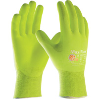 ATG MaxiFlex&reg; Ultimate High Visibility Seamless Gloves, Large, Nitrile Coating, 15 Gauge, Nylon/Elastane Shell Dufferin Supply