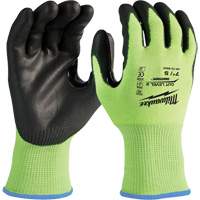 High-Visibility Cut-Resistant Gloves, Size Small, 15 Gauge, Nitrile/Polyurethane Coated, Polyethylene Shell, ANSI/ISEA 105 Level 2 Dufferin Supply