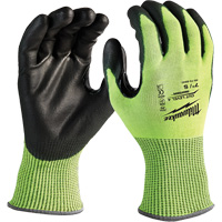 High-Visibility Cut-Resistant Gloves, Size Small, 13 Gauge, Nitrile/Polyurethane Coated, Polyethylene Shell, ANSI/ISEA 105 Level 4 Dufferin Supply