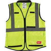 Performance Safety Vest, High Visibility Lime-Yellow, 4X-Large/5X-Large Dufferin Supply